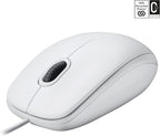 Logitech M100 Wired Mouse — White