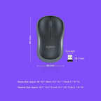 Logitech M185 Wireless Mouse — Blue