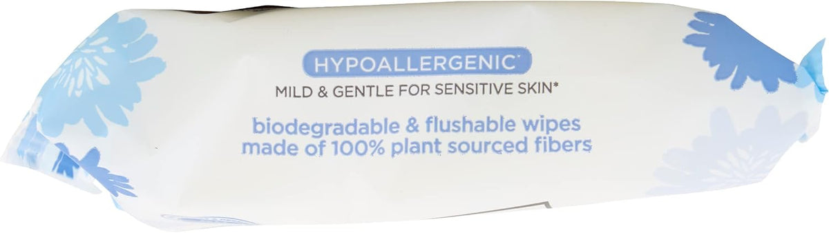 Femfresh 0% Sensitive Intimate Wipes, Biodegradable & Flushable, Made of 100% Plant Sourced Fibers, Fragrance & Soap Free, Unscented, Vegan, pH Balanced, Hypoallergenic Skin Care, Pack of 25 — additional product view 5