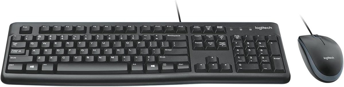 Logitech MK120 Keyboard and Mouse Combo with Silicone Cover — Black