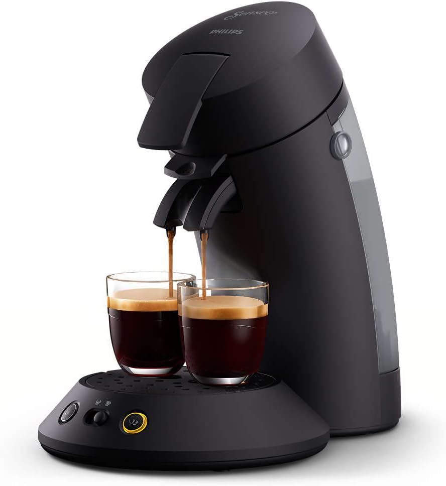 Philips SENSEO Original Plus - Pod Coffee Machine, Intensity Selector, Aroma Booster Technology, Black (CSA210/61) — Black