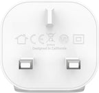 Belkin WCA003myWH Boost Charge USB-C Wall Charger Plug 20W for Apple , Google, Oppo, Samsung and Huawei Phones, White