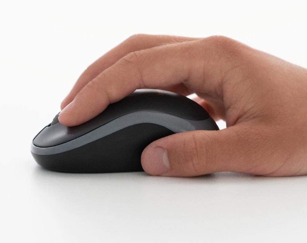 Logitech M185 Wireless Mouse — Grey