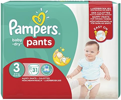Pampers Baby Dry Pants Size 3 Midi 6-11 kg Economy Pack 31 Nappies