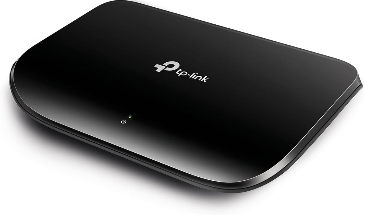TP-Link 8 Port Gigabit Ethernet Network Switch | Plug and Play | Desktop or Wall-Mount | Plastic Case Ethernet Splitter | Fanless | Traffic Optimization | Unmanaged (TL-SG1008D),Black