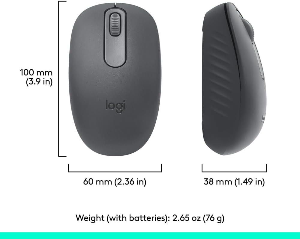 Logitech M196 Wireless Mouse — Graphite