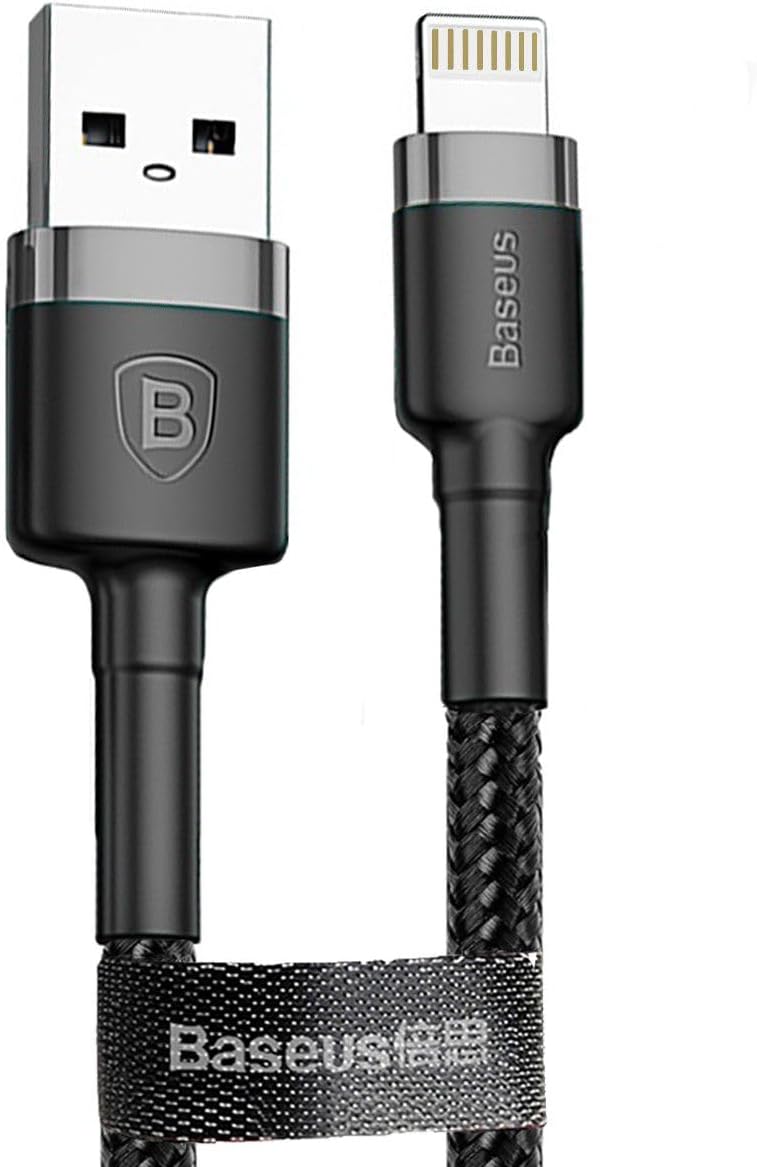 Baseus Cafule USB Cable for Lightning, 1.5A, 2m, Gray/Black — Grey + Black