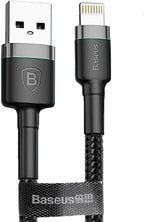 Baseus Cafule USB Cable for Lightning, 1.5A, 2m, Gray/Black — Grey + Black
