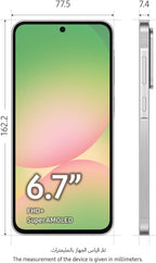 Samsung Galaxy A56 5G, Android Smartphone, 256GB Storage, 12GB RAM, Awesome Lightgray, 6x OS Upgrades, Large Display, Long Battery Life (UAE Version)