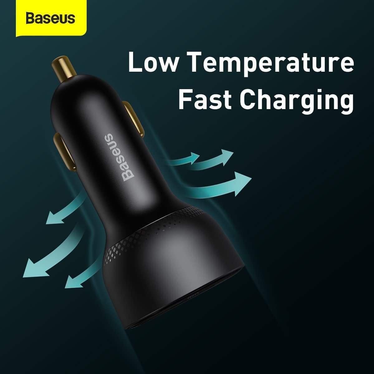 Baseus Mactrotown CCZX-01 Supreme PPS Dual Quick Digital Display Car Charger for Phones and Tablets, Black — Black