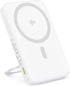 Baseus PicoGo Qi2 Magnetic Power Bank 5000mAh 15W with Ring Stand — White