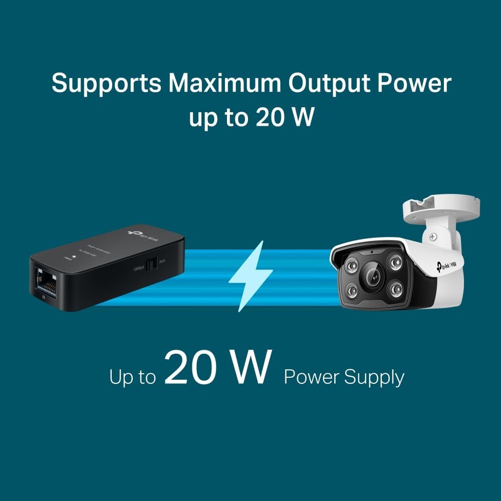 TP Link TLPOE10E Fast Ethernet PoE+ Extender