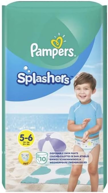 Pampers swim diapers, splash size 5-6, carry pack 1 pack