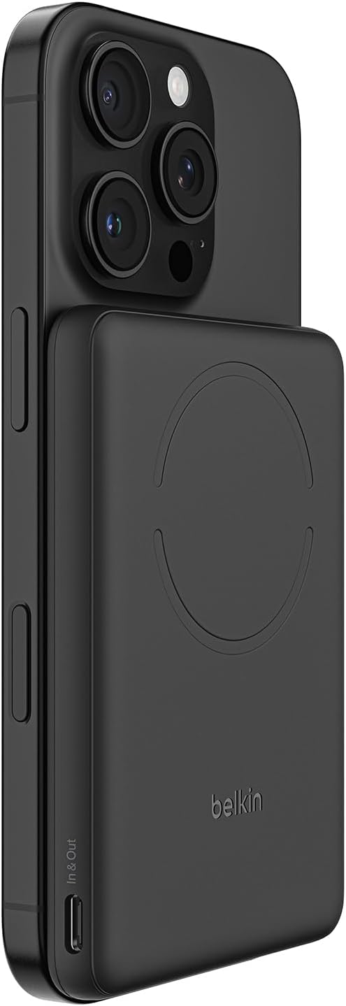 Belkin BoostCharge 5000mAh Magnetic Power Bank with Magnetic Ring - Black