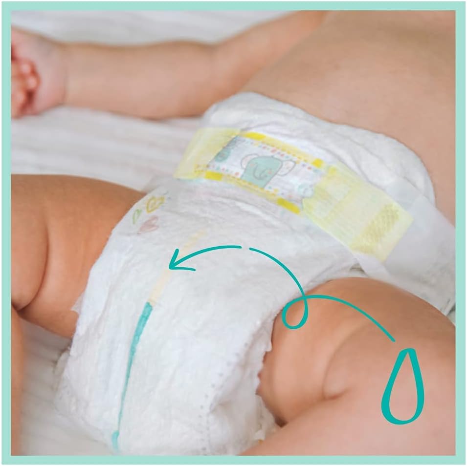 Pampers - Premium Protection Size 0, Diapers for Babies <3kg - 24 Pieces