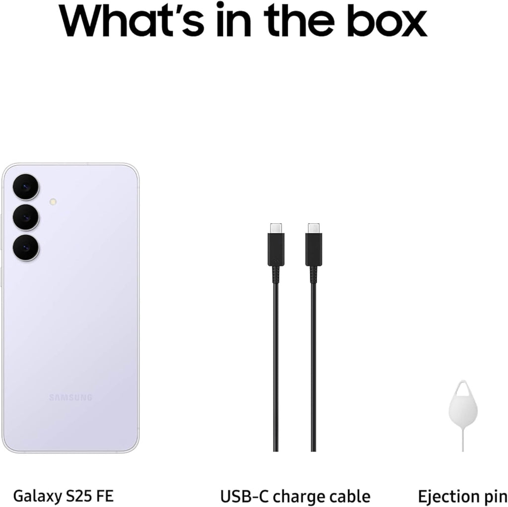 Samsung Galaxy S25 FE AI Phone, Icyblue, 8GB RAM, 256GB Storage, 50MP Camera, 6.7’’ Display, Slim & Lighter Design (UAE Version)