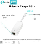 TP-Link UE300C USB C to Ethernet Adapter, USB 3.0 Type-C to RJ45 Gigabit Ethernet Network Adapter for Ultrabook, Chromebook, Laptop, Desktop, Plug & Play for Nintendo Switch, Windows 10&8.1, Linux OS