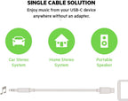 Belkin Rockstar 3.5Mm Audio Cable With Usb-C Connector (Usb-C To 3.5Mm Audio Cable, Usb-C To Aux Cable), 3Ft/0.9M