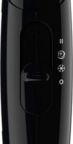 Philips Dryer Compact BHC010/13 — 1200W — DC Motor dryer — ThermoProtect and CoolShot features — Foldable handle — 3 speed settings — Black