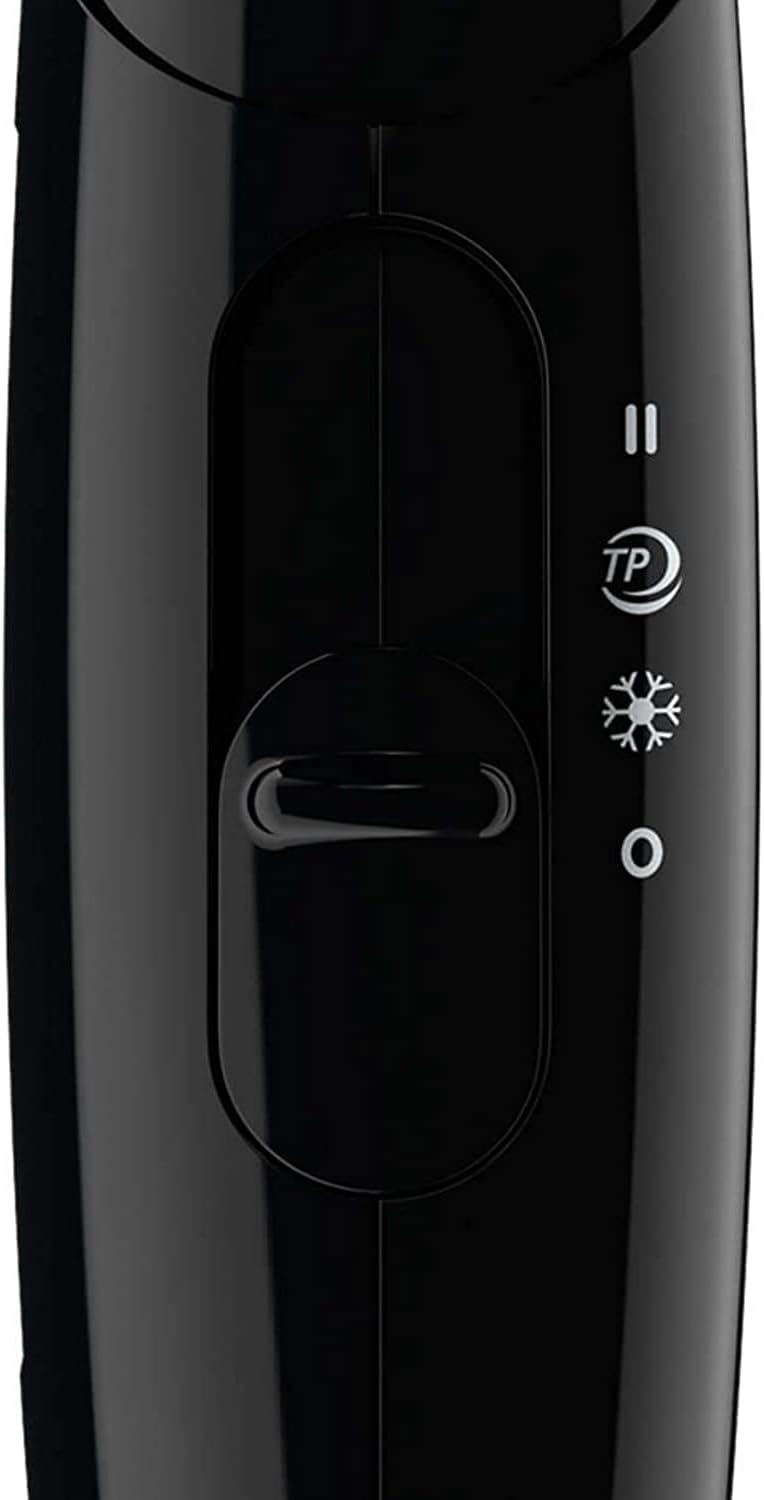Philips Dryer Compact BHC010/13 — 1200W — DC Motor dryer — ThermoProtect and CoolShot features — Foldable handle — 3 speed settings — Black