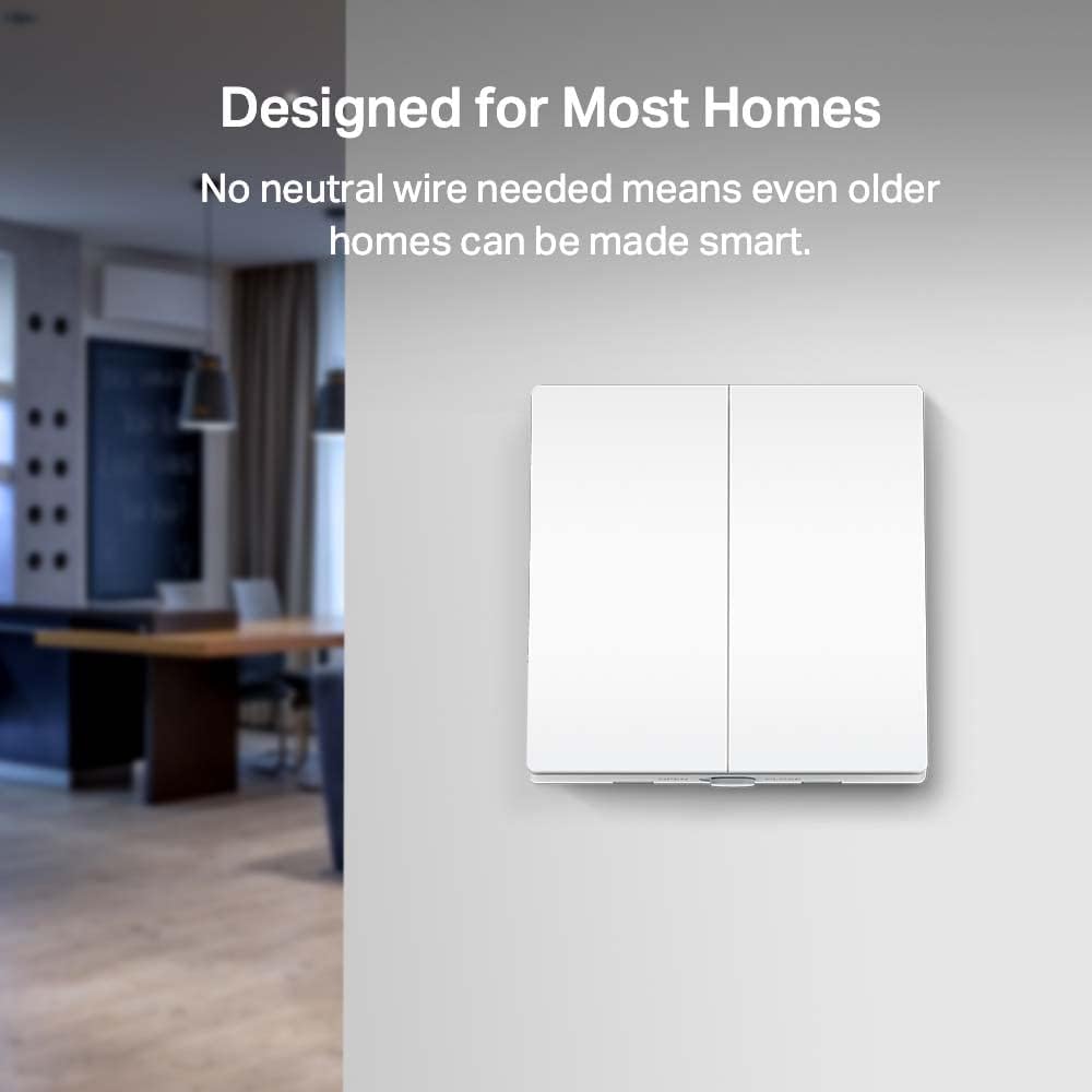 Tapo Smart Light Switch 2 Gang 1 Way