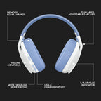 Logitech G435 Wireless Gaming Headset — Off White / Lilac