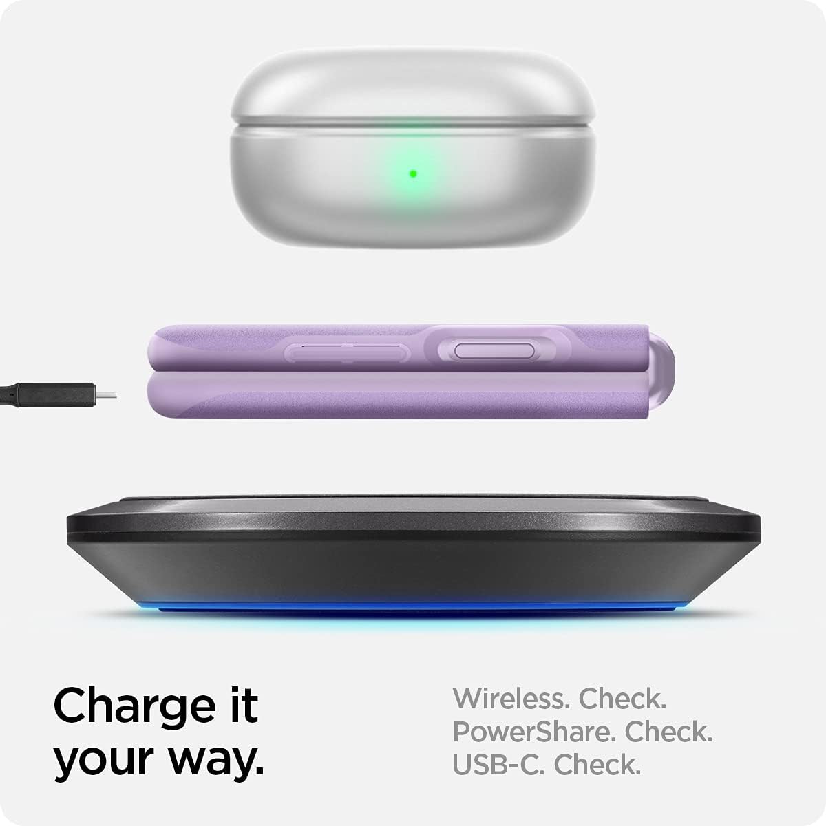 Spigen Thin Fit Case Designed for Apple Samsung Z Flip 3 (2021) - Shiny Lavender — product image 6