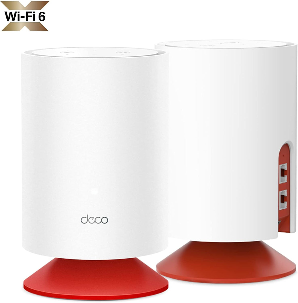 TP-Link Deco Voice X20 2 pack Wifi 6 Booster, AX1800 Whole Home Mesh Wi-Fi Router, Dual-Band internet booster, Gigabit Ports, Extended Coverage up to 4000 ft2, HomeShield, Works with Alexa
