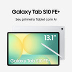 Samsung Galaxy Tab S10 FE+ w/S-Pen | 128GB, 8GB RAM, Wi-Fi Only | 13.1" LCD, WiFi 6E Android 15 Tablet, 4K Camera, Silver- International Version