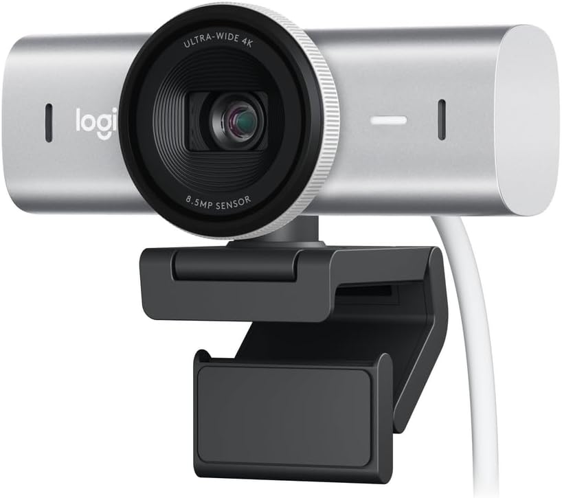 Logitech MX BRIO Webcam — Pale Grey