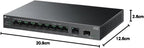 TP-Link 10-Port Gigabit Desktop Switch with 8-Port PoE+, Plug and Play, Auto Recovery, Silent Operation (LS1210GP)