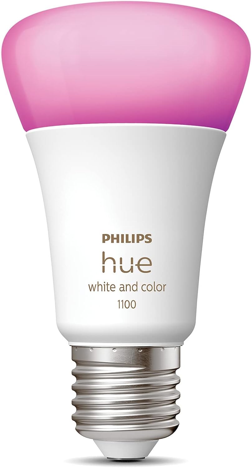 Philips Hue White & Colour Ambiance A60 E27 11W Smart LED Bulb,929002468801 — White and Colour Ambiance
