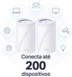 TP-Link Deco BE65(2-pack), BE9300 Mbps, 4 × 2.5 Gbps Ports, 320 MHz Channels, Works on a 6 GHz Band, Connectivity up to 200 Devices, VPN, WPA3, Tri-Band Wi-Fi 7 Mesh System