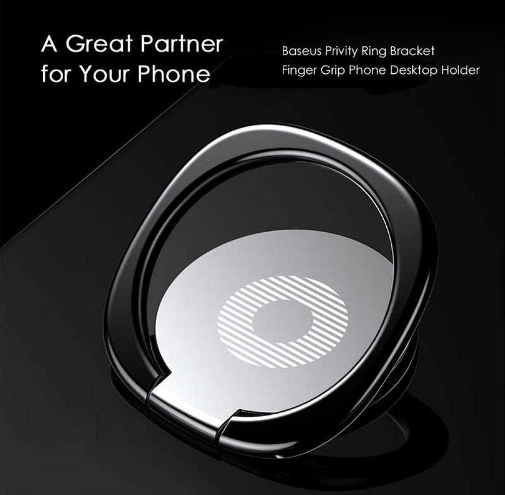 Baseus Cell Phone Ring Holder Stand Phone Ring Holder 360° Degree Rotation Finger Ring Kickstand — Gold