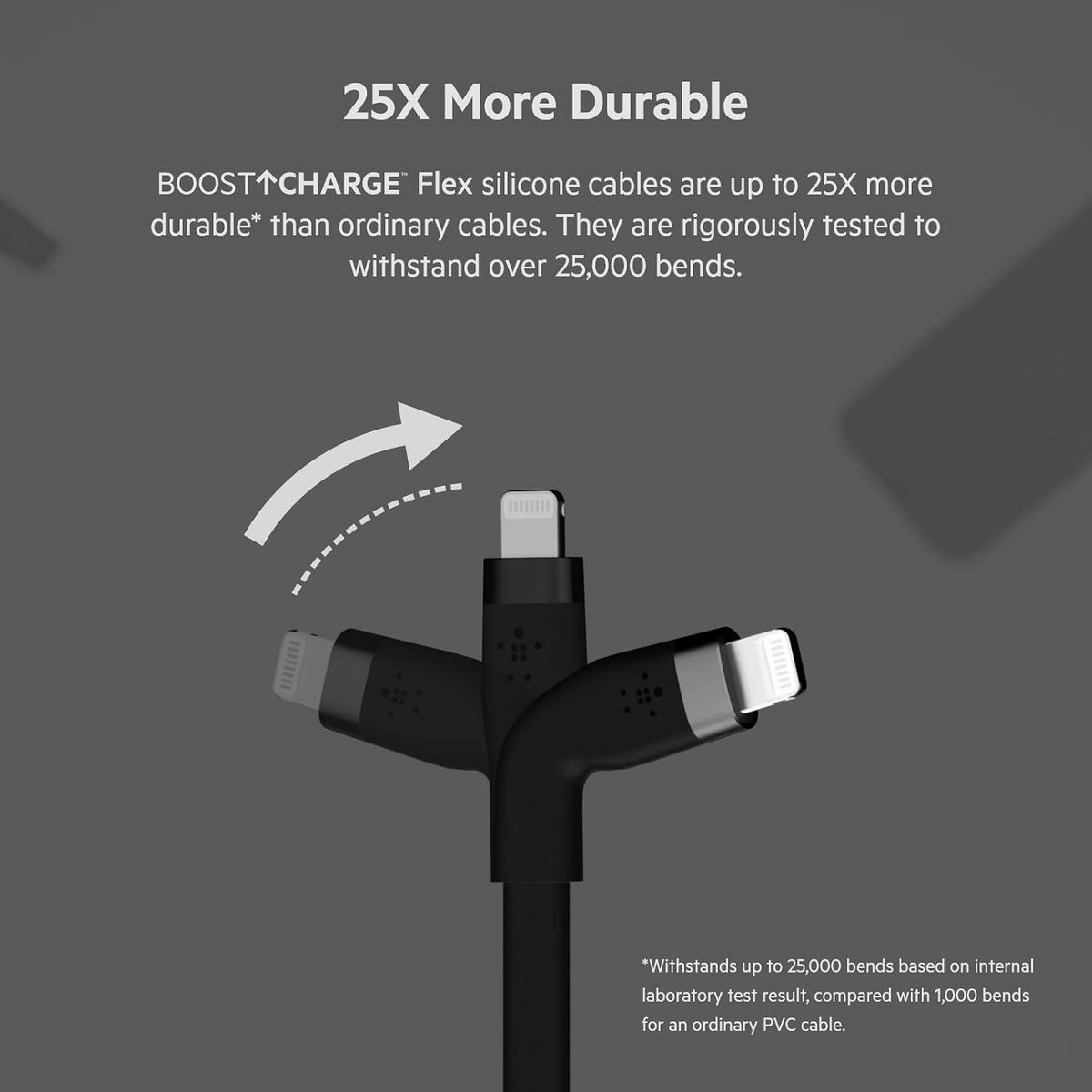 Belkin Silicone Cable Lightning to Type-C 1 Meter Black