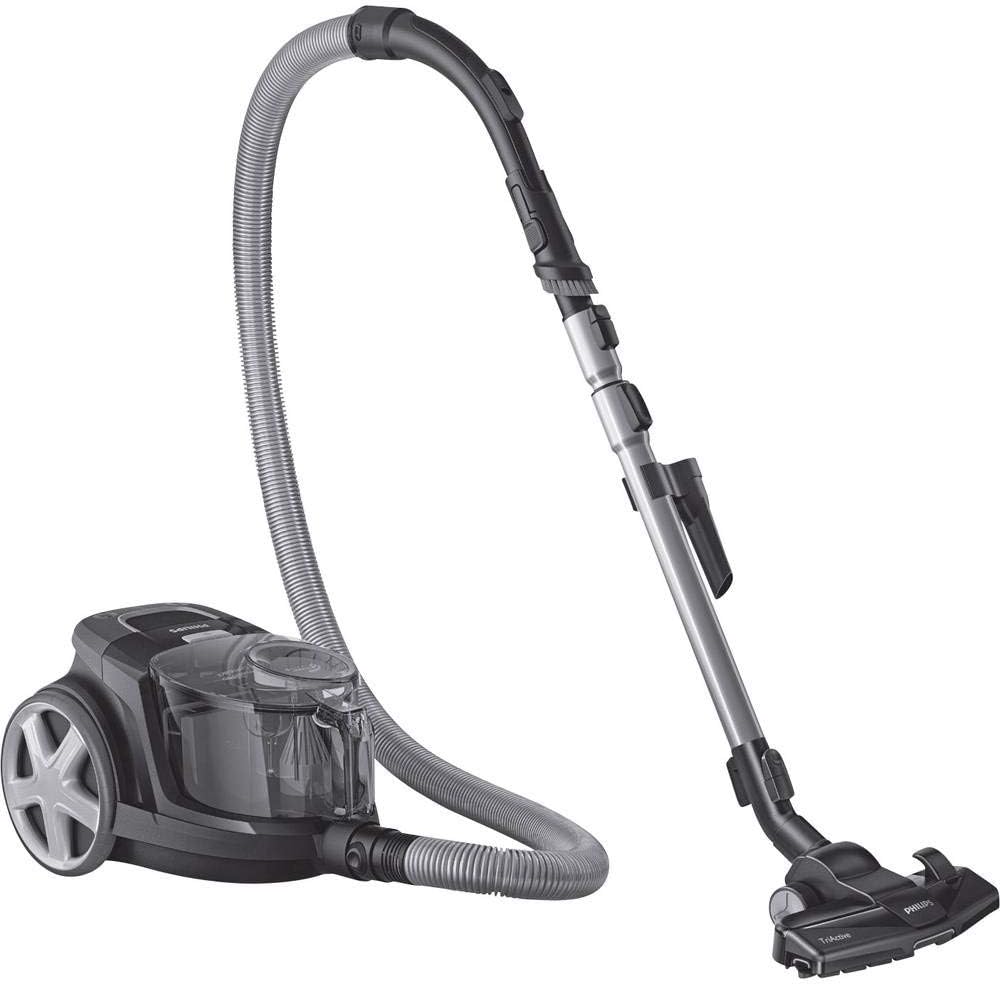 Philips PowerPro Compact Vacuum Cleaner - Lightweight and Bagless, 900W Suction Power, TriActive Nozzle for Hard Floors and Carpets, Allergy H13 HEPA Filter, PowerCyclone 5 Technology (FC9332/09) — White