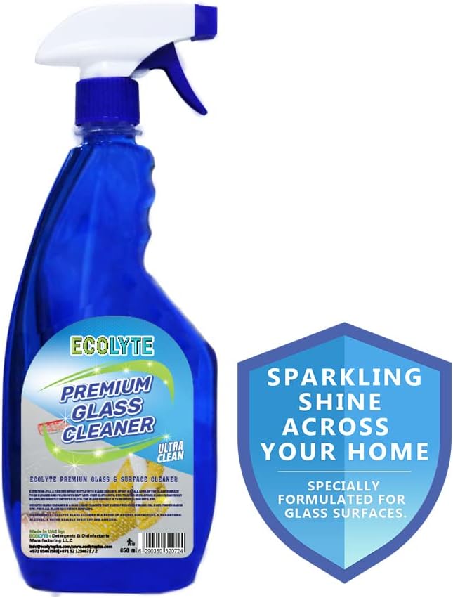 ECOLYTE+ Disinfectant Ecolyte+ Premium Glass Cleaner & Surface Cleaner Liquid Detergent, surface cleaner, window cleaner, and Screen Cleaner Liquid | Kills 99.99% of Germs (650 ml) — additional view 2