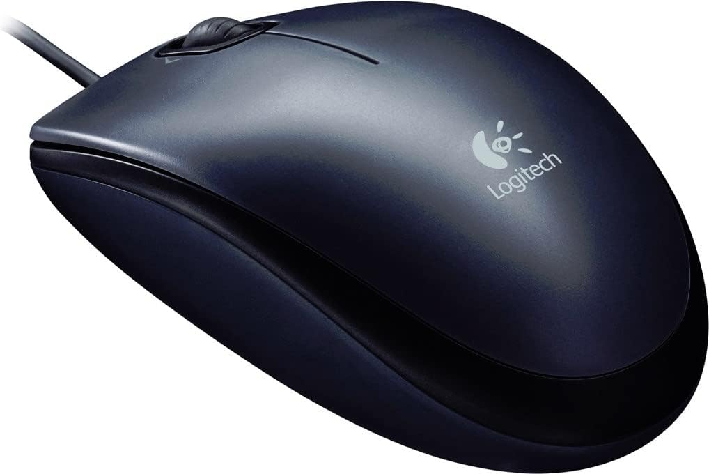 Logitech M100 Wired Mouse — Grey