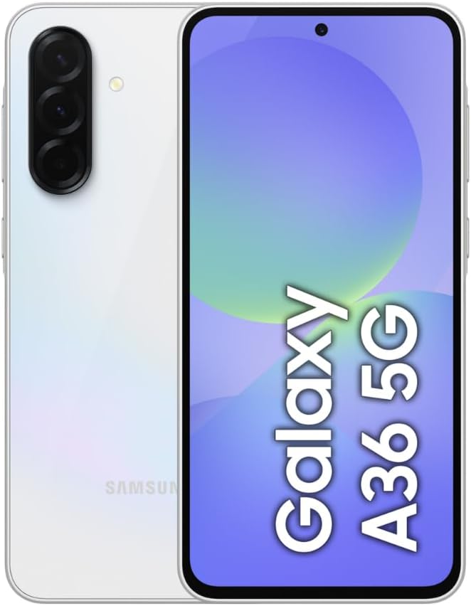 Samsung Galaxy A36 5G, Android Smartphone, 256GB Storage, 8GB RAM, Awesome White, 6x OS Upgrades, Large Display, Octa-Core Processor (UAE Version)