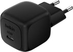 Belkin Compact USB Charger (45W) USB-C Power Delivery Fast Charging for Apple iPhone 16, 16 Plus, 16 Pro, 16 Pro Max, iPhone 15 Series, Samsung Galaxy S25, iPad, AirPods etc. - Black