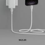 Belkin Silicone Cable Lightning to Type-C 1 Meter White