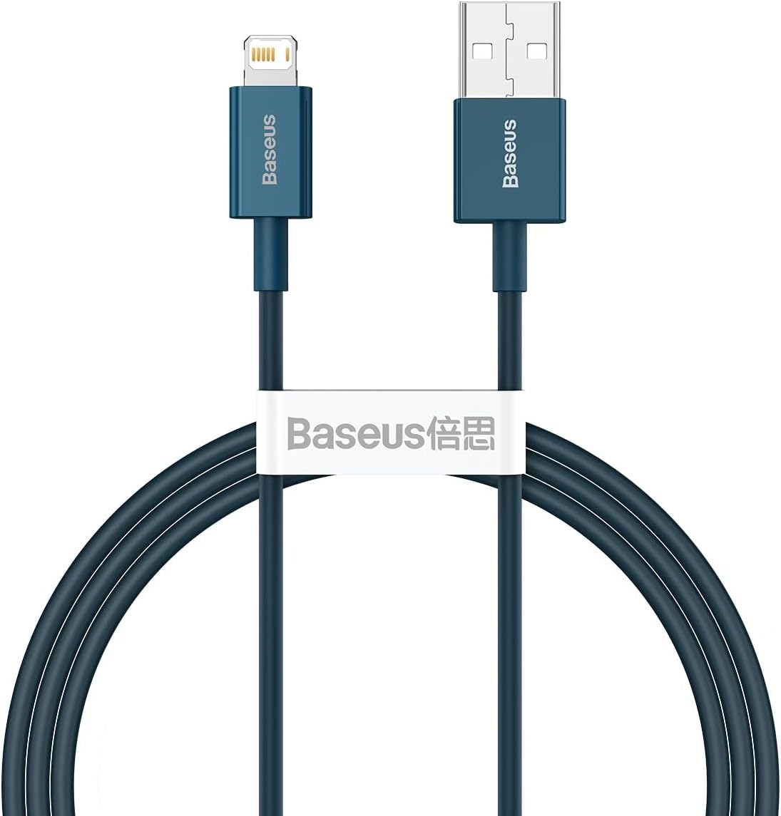 Baseus Superior Series PD 2.4A USB to Lightning Fast Charging Cable, High-Speed 480Mbps Data Transfer Cable — 2M — Blue