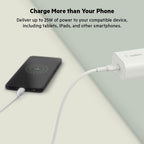 Belkin BoostCharge 25W Wall Charger with PPS, USB-C Power Delivery, Fast Phone Charger for iPhone 17, Air, Samsung Galaxy, iPad, Pixel, tablet and more – USB charger plug with USB-C Cable included