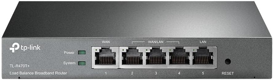 TP-Link Safestream Multi WAN Router | 4 10/100M WAN Ports w/Load Balance Function | Portal Authencation Access Management | Abundant Security Features | Lightning Protection(TL-R470T+)