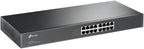 TP-Link TL-SF1016 Rackmount Fast Ethernet Netzwek Switch (16x 10/100Mbit/s Ports, Metallgehäuse, Plug&Play,)