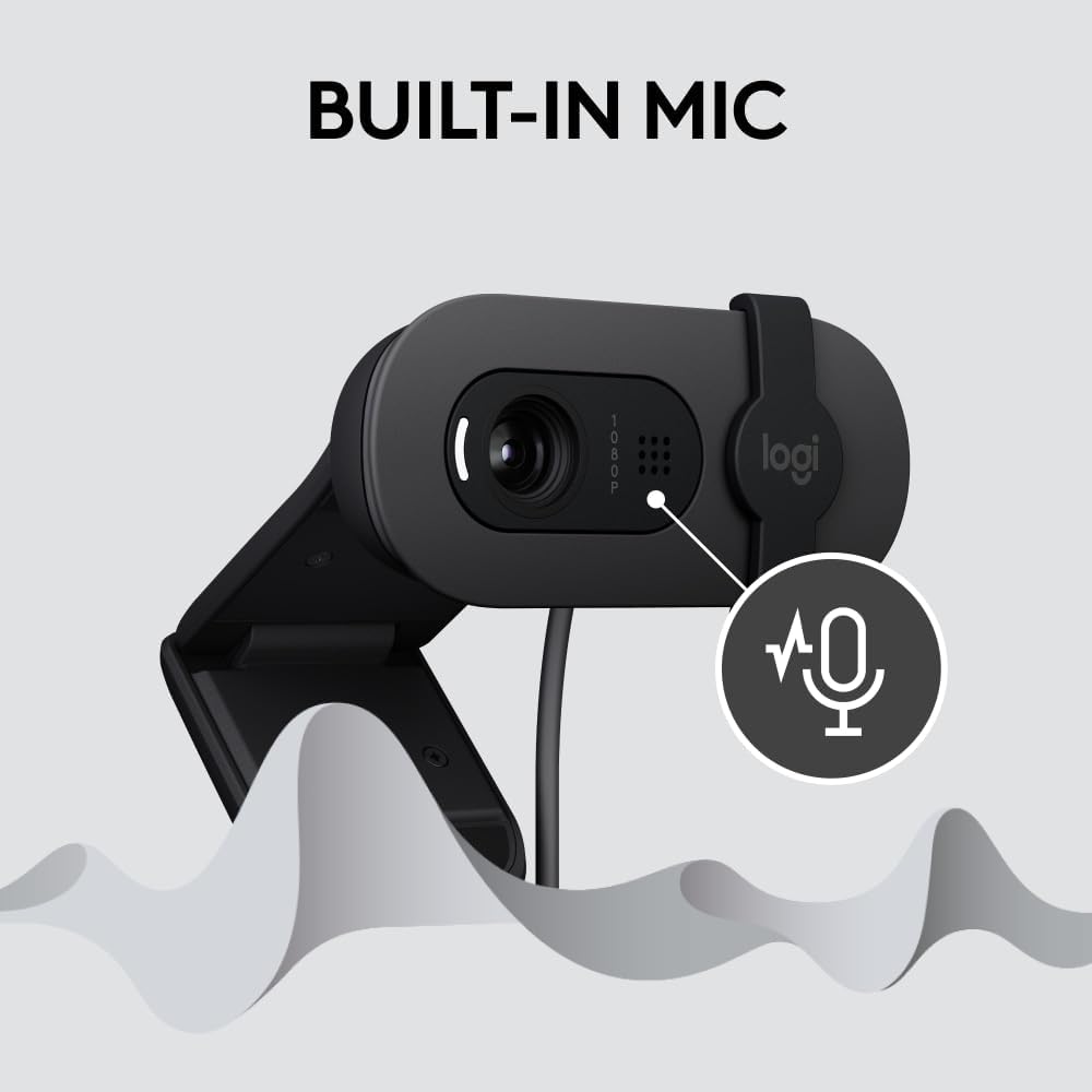 Logitech BRIO 100 Webcam — Graphite