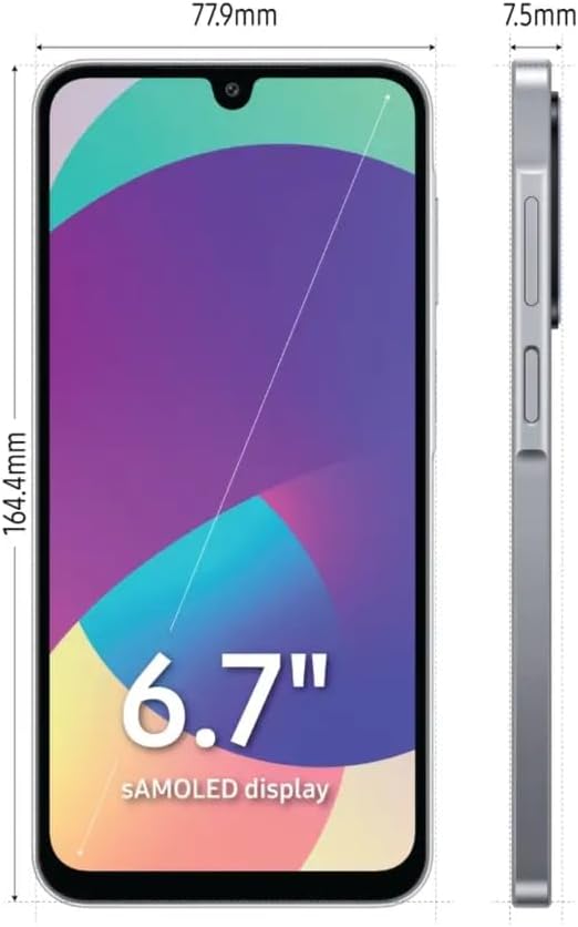 Samsung Galaxy F17 5G Violet Pop (6GB RAM, 128GB Storage) Android Smartphone | 6x OS Upgrades | Large Display | 50MP OIS Camera | Gorilla Glass Victus | IP54 Dust & Water Resistant | Indian Version