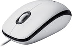 Logitech M100 Wired Mouse — White