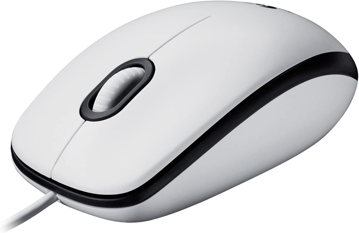 Logitech M100 Wired Mouse — White