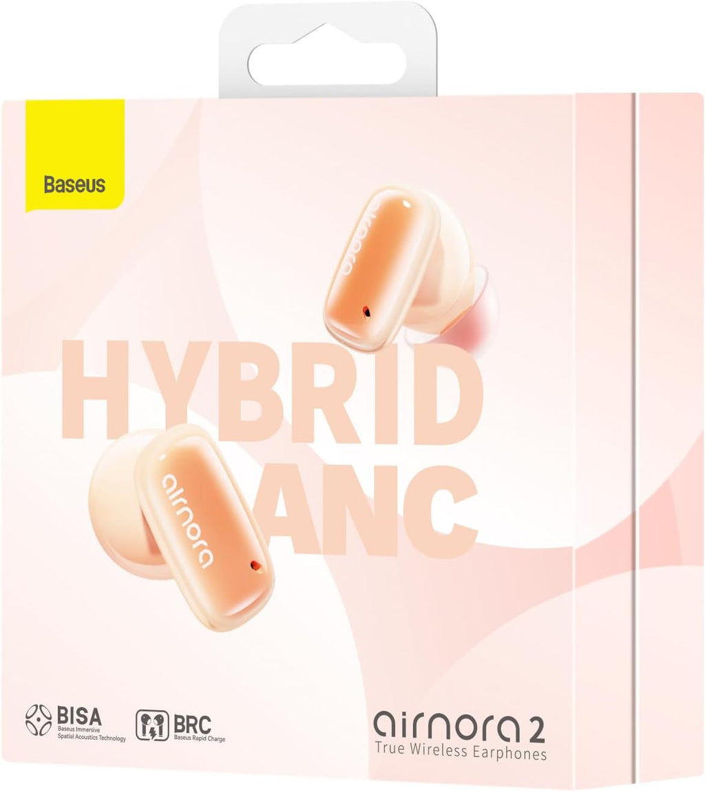 Baseus AirNora 2 Noise-Cancelling Wireless Earbuds — Orange